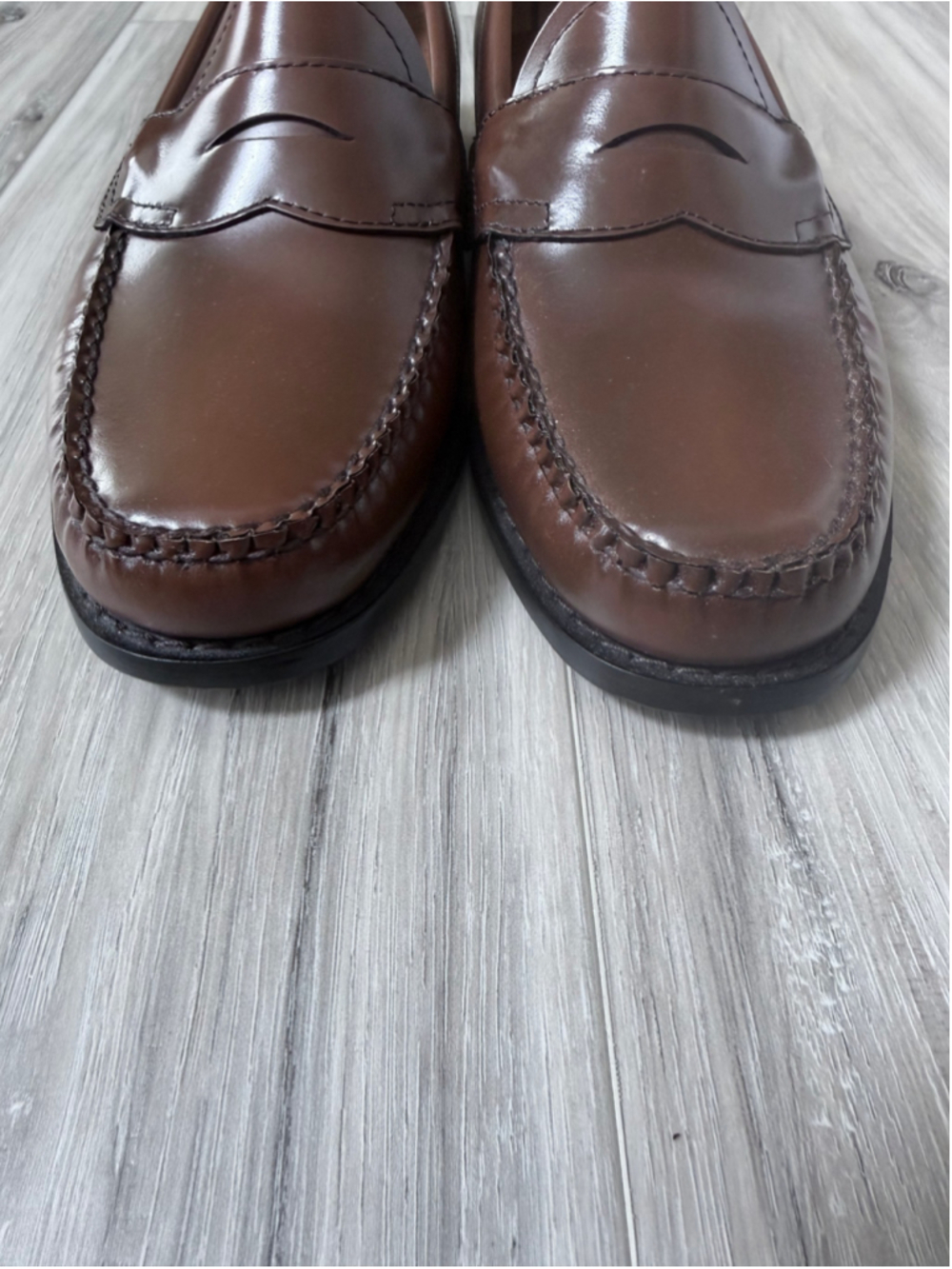 G.H. Bass Weejuns Logan Penny Loafers Men’s 8 EE Brown Leather Dress Shoes - Picture 6 of 12